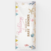 Onder de Welkomstbanner van het Baby shower van he Spandoek (Verticaal)