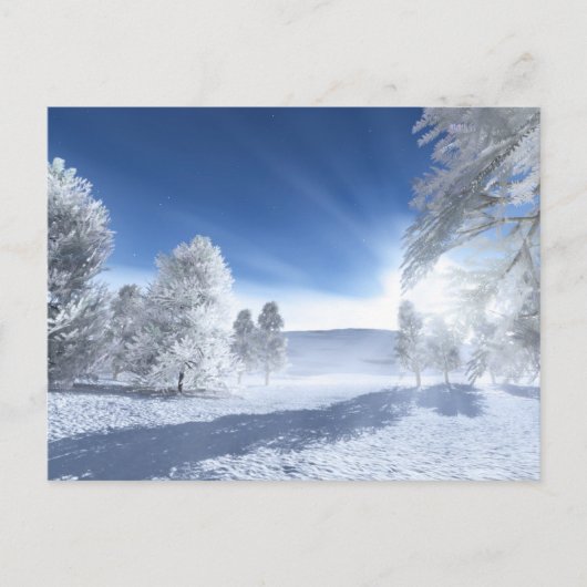 Onder de Winterzon Briefkaart (Voorkant)