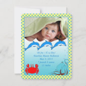 Onder de Zee Baby Boy aankondiging (Voorkant)