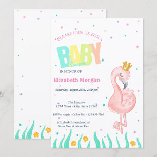 Onder De Zee, Baby Flamingo Baby Borrel Kaart