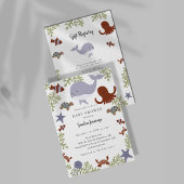 Onder de Zee Baby shower Cadeauregister QR-code Kaart