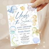 Onder De Zee Baby Shower Cute Oceaan Kaart