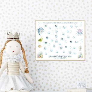Onder de Zee Baby Shower Handtekening Poster