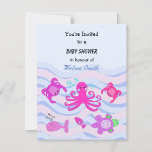 Onder de Zee Baby Shower Kaart