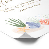 Onder de Zee Baby shower Pacifier Hunt Sign Poster (Hoek)