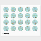 Onder de Zee Baby shower Sticker - Aangepaste naam (Vel)