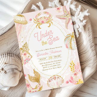 Onder de Zee Baby Shower Uitnodiging