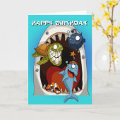 Onder de Zee Birthday Card Kaart (Gele Bloem)