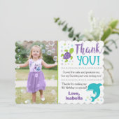 Onder de Zee 'Birthday' Dank je wel Kaart (Staand voorkant)