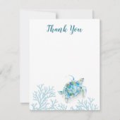 Onder de Zee Blue Waterverf Zee Turtle Hartelijk d (Voorkant)