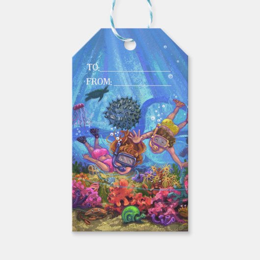 Onder de Zee Cadeaulabel (Voorkant)