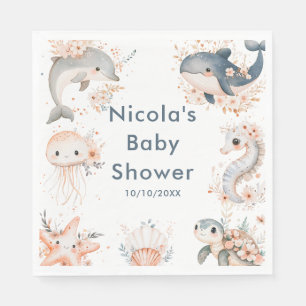 Onder de zee Dieren Baby Shower Servet