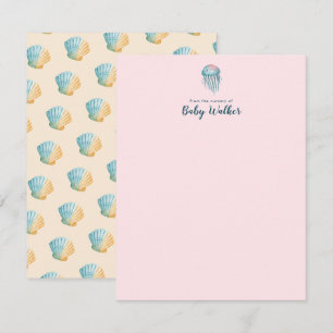 Onder De Zee Dieren Kleurrijke Baby Shower Notitiekaartje