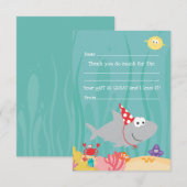 Onder de zee invulkaart bedankkaart (Voorkant / Achterkant)