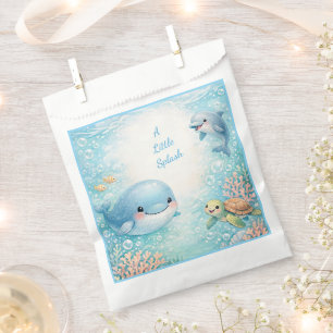 Onder De Zee Jongens Baby Shower Blauwe Oceaan Wal Bedankzakje