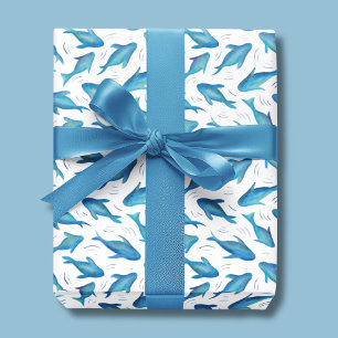 Onder de zee kids oceaan haai vis patroon cadeaupapier