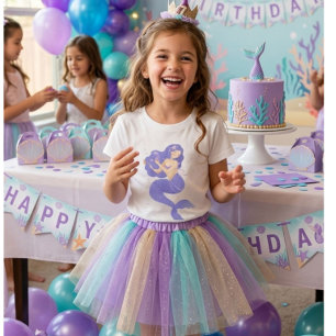 Onder de Zee Meermin Kinder T-Shirt Cute Pastel