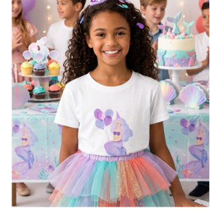 Onder de Zee Meermin Kinderen T-Shirt Pastel Mee