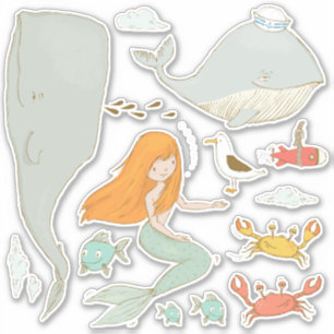 Onder de Zee Mermaid Sticker Set