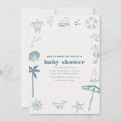 Onder de Zee Moderne Baby Shower Uitnodiging (Voorkant)