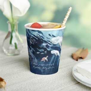Onder de Zee   Oceaan Baby Shower Papieren Bekers