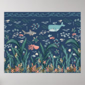 Onder De Zee Oceaan Dieren Nursery Poster (Voorkant)