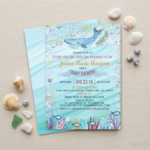 Onder De Zee Oceaan Thema Baby Shower Kaart
