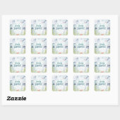 Onder de Zee Ocean Baby shower Square Stickers (Vel)