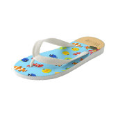 Onder de Zee Ocean Vis en Anker Kindernaam Kinder Teenslippers (Schuin)