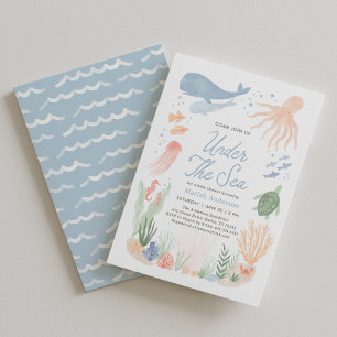 Onder de Zee Oceandieren Baby Shower Kaart
