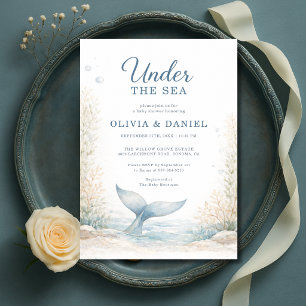 Onder de Zee Oceanische Koppel Baby Shower Kaart