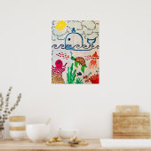 "Onder de Zee" Poster (Keuken)