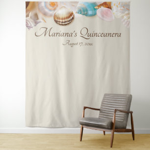 Onder de Zee Quinceanera Fotohokje Achtergrond Wandkleed