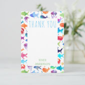 Onder De Zee Regenboog Vis Dank Je Bedankkaart (Staand voorkant)