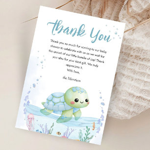 Onder De Zee Schildpad Baby Shower Jongen Bedankt