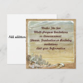 Onder de Zee Strand Multifunctionele Uitnodiging (Voorkant / Achterkant)