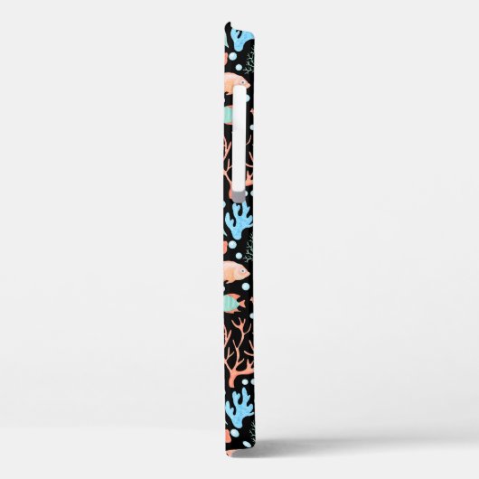 Onder de Zee Waterverf Pattern Dark Case-Mate iPhone Case (Achterkant / Links)