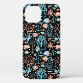 Onder de Zee Waterverf Pattern Dark Case-Mate iPhone Case (Achterkant)