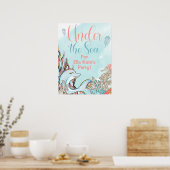 Onder de Zee Zeemeermin Welkomstbord Poster (Keuken)