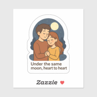 Onder dezelfde maan romantisch sticker
