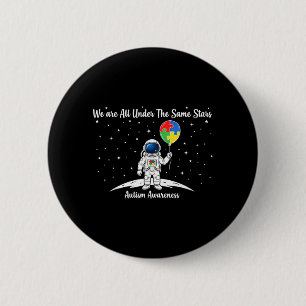 Onder dezelfde sterren Autisme bewustzijn Astronau Ronde Button 5,7 Cm