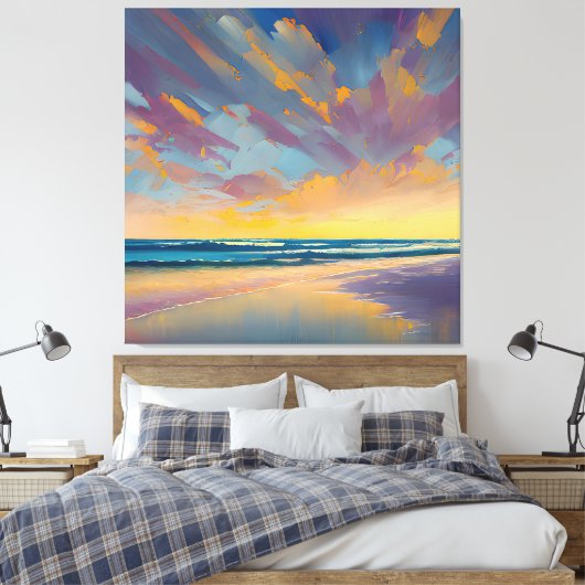 "Onder een majestueuze hemel" Canvas Afdruk (Insitu (Slaapkamer))