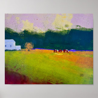Onder een plattelandshemel poster