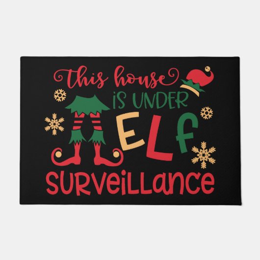 Onder Elf Surveillance Kerstmis Deur Mat (Voorkant)