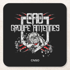 ONDER GLAS VAN ANTENNES VIERKANTE KARTONNEN ONDERZETTER