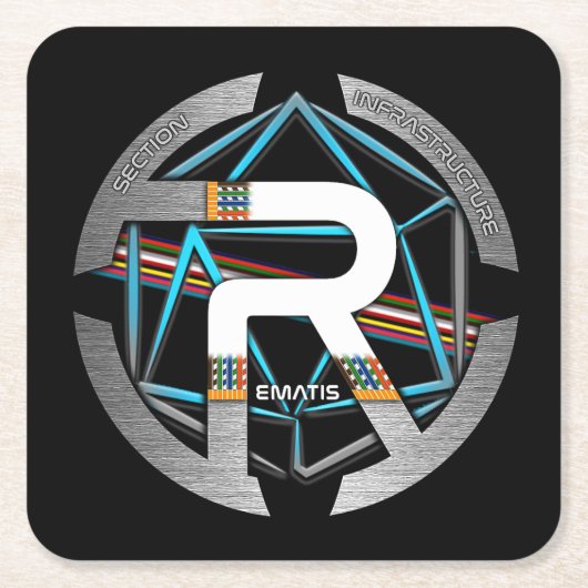 ONDER GLAS VAN REMATIS VIERKANTE KARTONNEN ONDERZETTER (Voorkant)