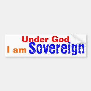 Onder God Sovereign bumper sticker