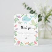 Onder het Baby shower van het Zee Hartelijk dank, Briefkaart (Staand voorkant)
