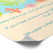 Onder het Baby shower van het Zee zeg niet het Spe Poster (Hoek)