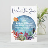 Onder het Baby shower voor de Waterverf van de Zee Kaart (Staand voorkant)